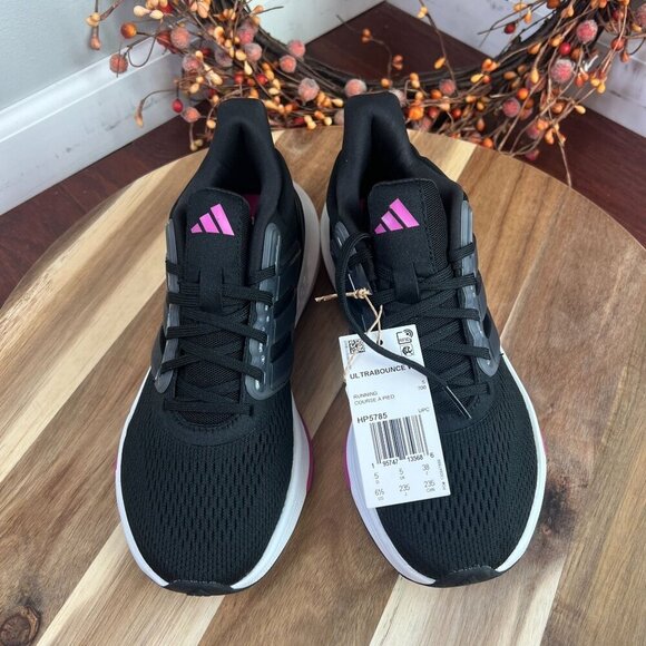 Adidas Ultrabounce  Running Athletic Shoe Sz 6.5US Black Lucid Fuchsia HP5785 - Picture 3 of 12